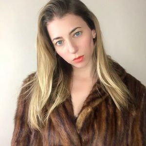 Vintage Mink Marmot Fur Coat